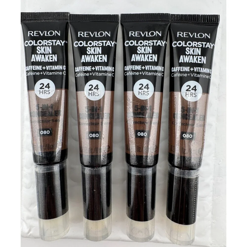 Revlon ColorStay Skin Awaken 5-in-1 Concealer Shade 080 24HR Wear - Lot of 4
